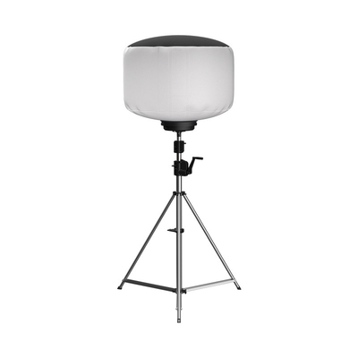 Putih Konstruksi Pertambangan 3.8m Mast Hand Lifting Balon bentuk Mobile LED Lighting Tower