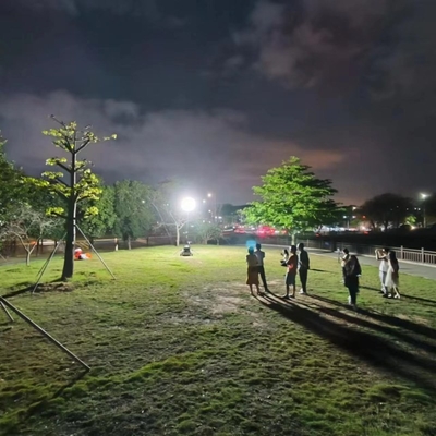 IP65 LED Telescopic Mast Inflatable Work Light Tower untuk konstruksi dan pekerjaan jalan