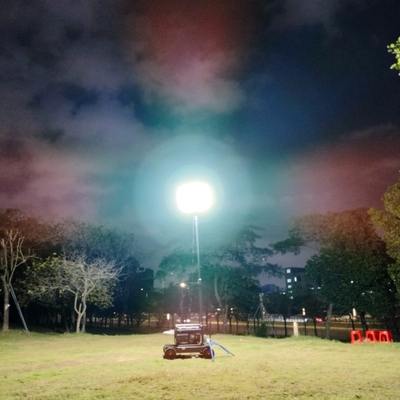 120W AC 90-305V Tegangan LED Balon Kerja Menara Lampu untuk Mudah Cepat Setup dan Mobile