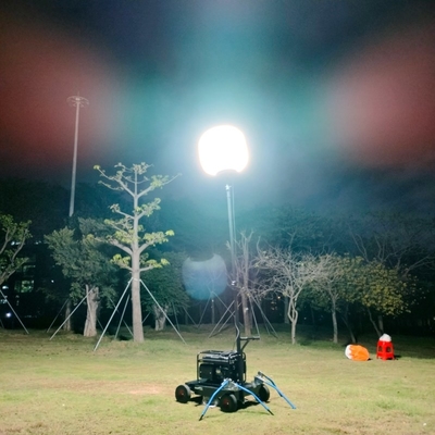 320W Lampu Solusi Layanan DIALux evo Layout 51200lm Tripod Light Tower untuk darurat