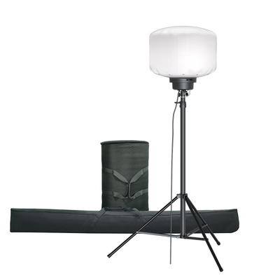 Manual Lift Hand Crank Tripod Light Tower 320W Lampu Balon Luar Ruang Untuk Iklan