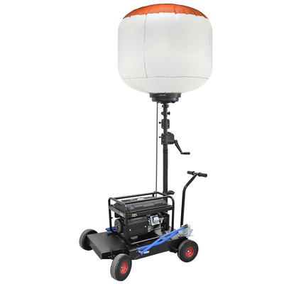 Teleskopik LED Balon Light Tower 1400W Lampu Lampu Menara Mobile Untuk Situs Konstruksi