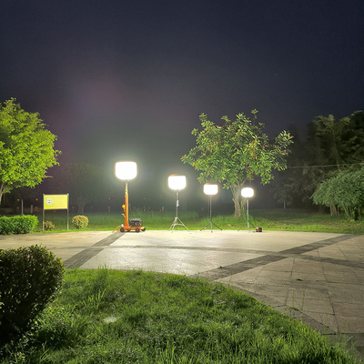 Lampu Balon Led Portable Konstruksi 320W Menara Lampu Diesel Untuk Pencahayaan Sementara