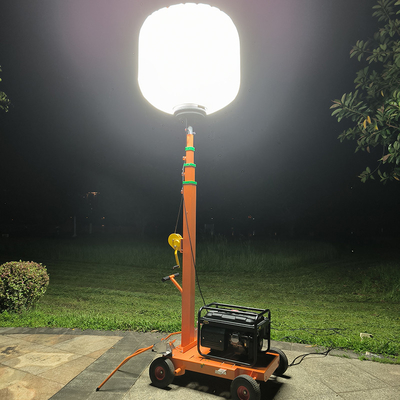 Telescopic Mobile Portable Light Tower Generator 1400W Led Balon Lampu 224000lm