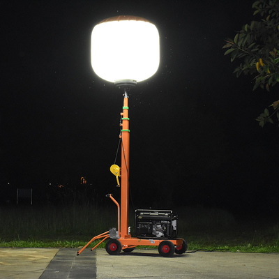 Omni Illumination LED Lampu balon 500W Generator dengan cahaya untuk konstruksi sementara