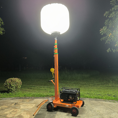 Pencahayaan Led lampu balon lampu 600W Green Light Tower Untuk Pertambangan