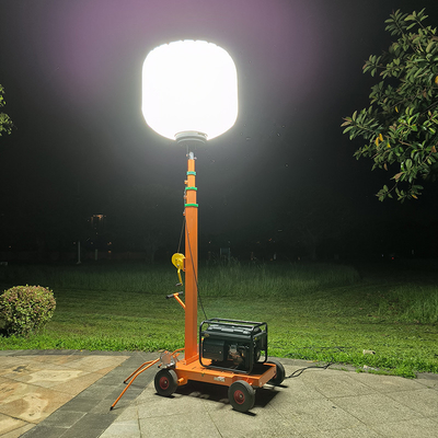 Tinggi Power Led Telescoping Light Tower 1400W Balon Outdoor Tower Lampu Untuk Industri
