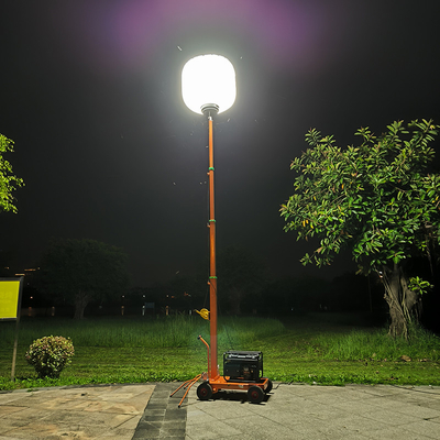 Ukuran Konstruksi Balon Menara Cahaya Konstruksi 80000lm 500W Generator Diesel Menara Cahaya