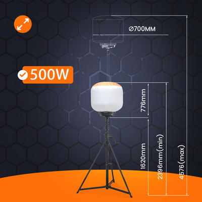 Acara Menara Lampu Teleskopik 500W LED Balon Menara Lampu Seluler Untuk Acara Besar