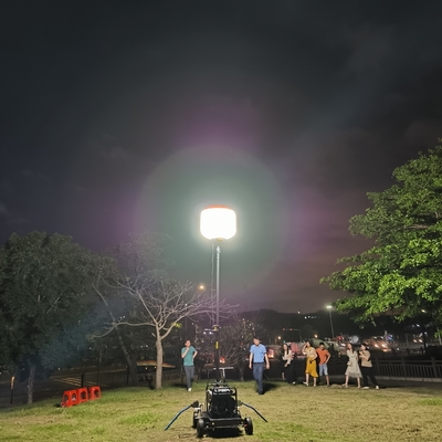 Acara Menara Lampu Teleskopik 500W LED Balon Menara Lampu Seluler Untuk Acara Besar