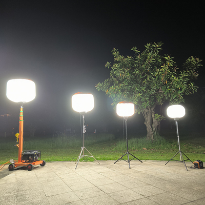 Lampu Kerja Portabel Serbaguna 700Watt Balon LED Menara Lampu Untuk Pemeliharaan Jalan