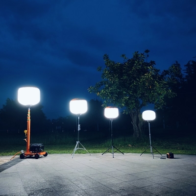 1200Watt LED Lampu Balon Menara Tripod Lampu Kerja Luar Untuk Kontraktor