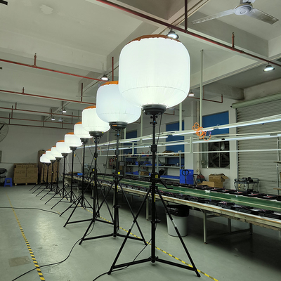 1200Watt LED Lampu Balon Menara Tripod Lampu Kerja Luar Untuk Kontraktor