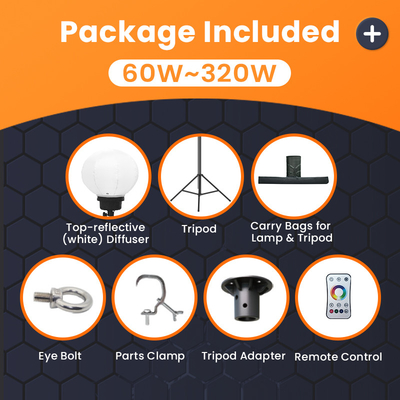 Portable Led Tower 320W RGB Led Balloon Lamp Untuk Pesta Dan Acara Khusus