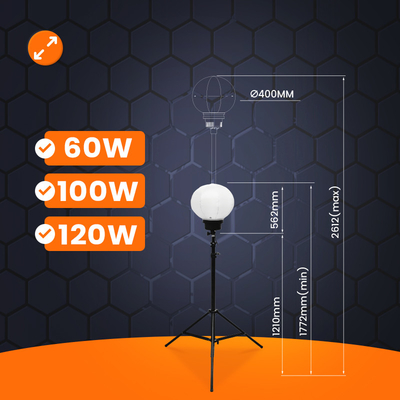120W Led RGB Balon Light Tower Versatile Portable Light Tower Untuk Acara Luar Ruangan