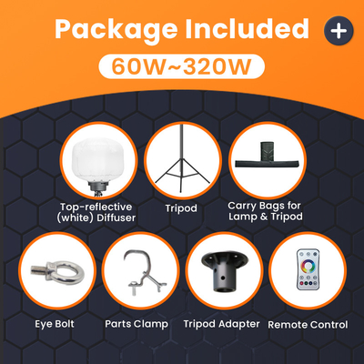 Lightweight Tripod Light Tower 200W RGB Portable Balloon Light Tower Untuk Pernikahan