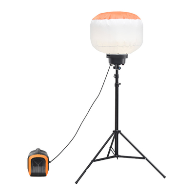 Portable LED Balloon Light 320W Mobile Light Tower Untuk Konstruksi Indoor
