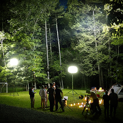 Tripod LED Lampu Balon 200W Bulan Balon Menara Pencahayaan Untuk Camping Outdoor