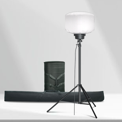 Manual Lift Hand Crank Tripod Light Tower 320W Lampu Balon Luar Ruang Untuk Iklan