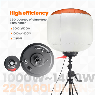 1000W Pekerjaan Konstruksi LED Led 360 derajat Led IP65 Lumen Tinggi