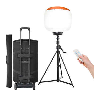 Portable Movable 800W Balloon Light Tower High Brightness Untuk Situs Konstruksi Pekerjaan Jalan Cahaya Kerja Sementara