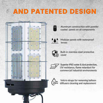 Pabrik Custom 36W Outdoor LED Flood Light Disposable Spotlight Adjustable Mast Height untuk Kamp Bantuan Bencana