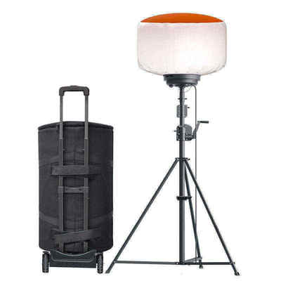 800W Portable LED Balloon Light Tower IP65 128000lm Pencahayaan 360°